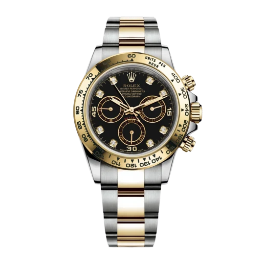 Rolex Daytona Yellow Gold & Steel Black Dial 116503-0008 Mens 40mm