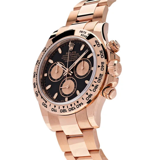 Rolex Daytona Rose Gold Black Dial 116505-0002 Mens 40mm