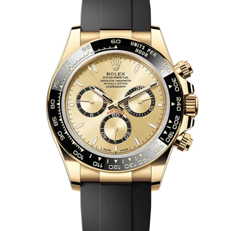 Rolex Daytona Yellow Gold Oysteflex Champagne Dial 126518LN-0010 Mens 40mm