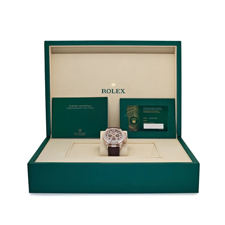 Rolex Daytona "Giraffe" Rose Gold Diamond Brown Pave Dial 126555TBR "Giraffe"40mm