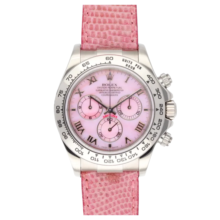 Rolex Daytona "Beach" White Gold Pink Mother of Pearl Dial 116519 Mens 40mm