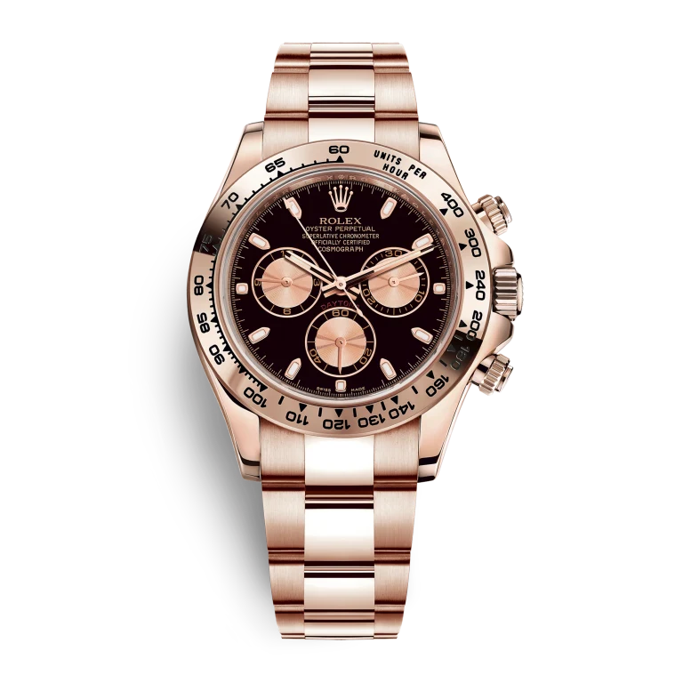 Rolex Daytona Rose Gold Black Dial 116505-0008 Mens 40mm