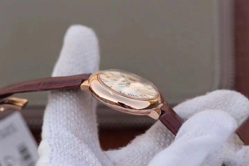 BALLON BLEU DE LADIES 33MM V6 FACTORY 18K ROSE GOLD CASE WHITE DIAL