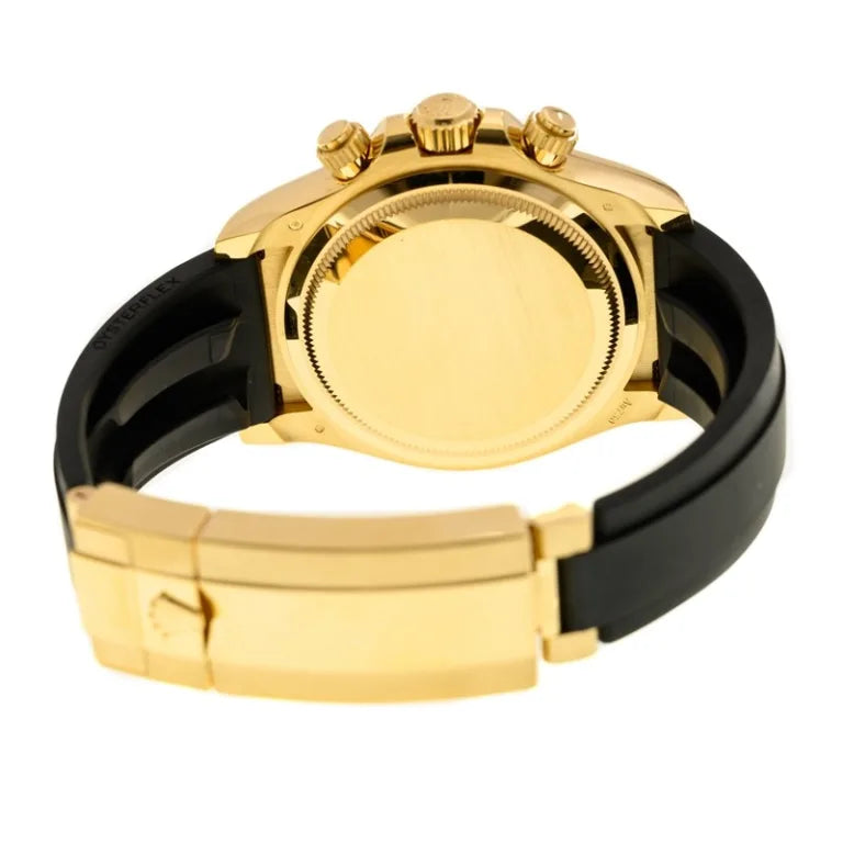 Rolex Daytona Yellow Gold Oysterflex Black Dial 126518LN-0006 Mens 40mm