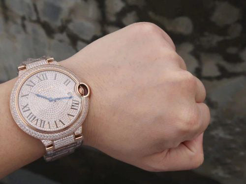 BALLON BLEU DE W69006Z2 42MM TW FACTORY ROSE GOLD DIAMONDS DIAL