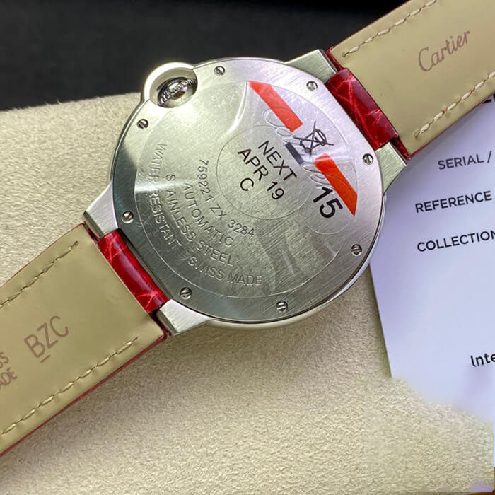 BALLON BLEU DE 36MM 3K FACTORY RED STRAP