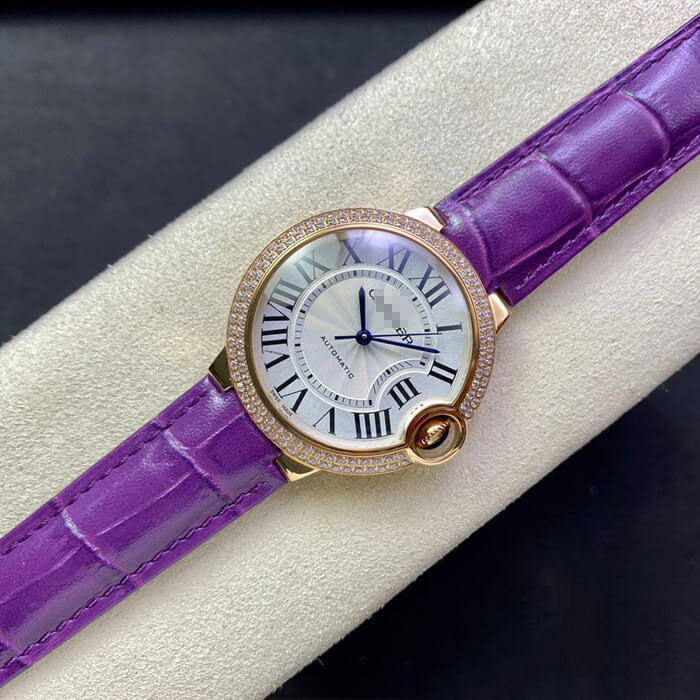 BALLON BLEU DE 36MM WJBB0009 3K FACTORY PURPLE STRAP
