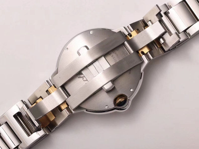 BALLON BLEU DE W69009Z3 WRAP GOLD V9 FACTORY SILVER WHITE DIAL