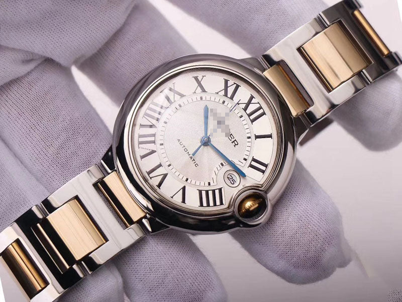 BALLON BLEU DE W69009Z3 WRAP GOLD V9 FACTORY SILVER WHITE DIAL