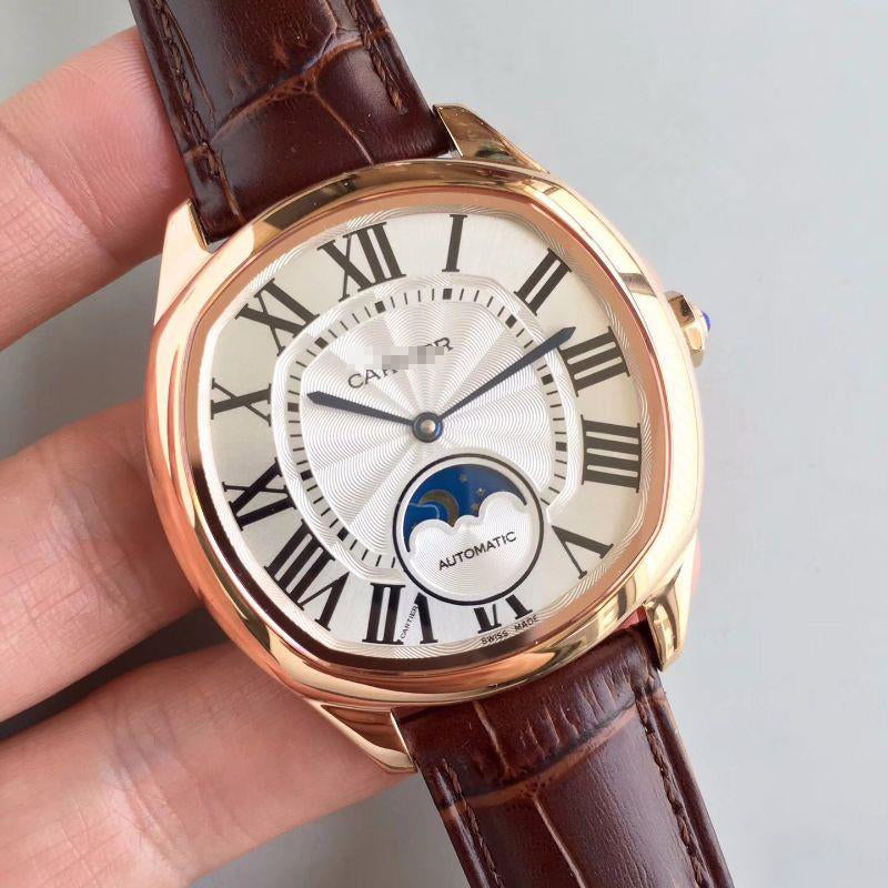 DRIVE DE MOONPHASE WGNM0008 ROSE GOLD SILVER DIAL