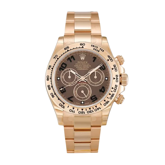 Rolex Daytona Rose Gold Brown Arabic Dial 116505-0011 Mens 40mm