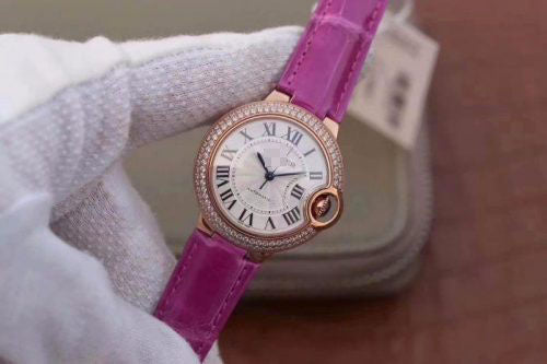 REPLICA BALLON BLEU 36MM ROSE GOLD V9 FACTORY SILVER DIAL