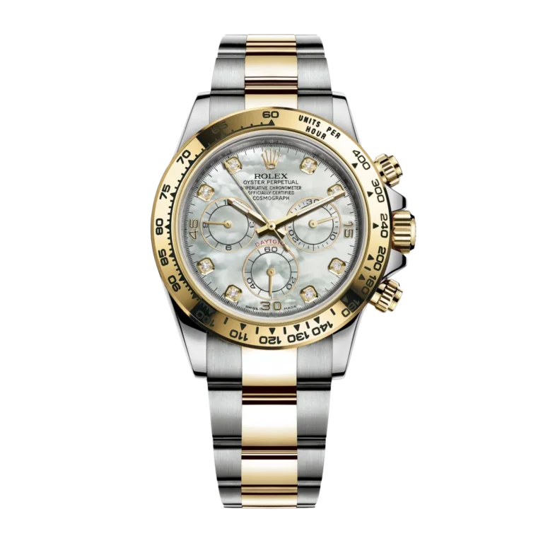 Rolex Daytona Yellow Gold & Steel Mother of Pearl Dial 116503-0007 Mens 40mm
