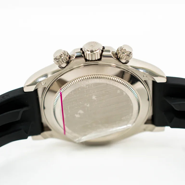 Rolex Daytona White Gold Oysterflex Silver Dial 116519LN-0024 Mens 40mm