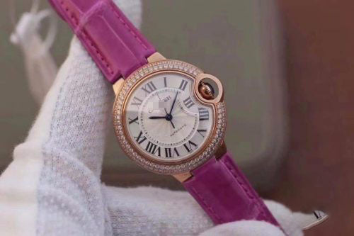 REPLICA BALLON BLEU 36MM ROSE GOLD V9 FACTORY SILVER DIAL