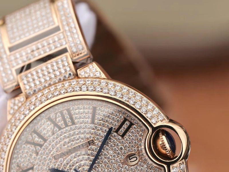 BALLON BLEU DE W69006Z2 42MM TW FACTORY ROSE GOLD DIAMONDS DIAL