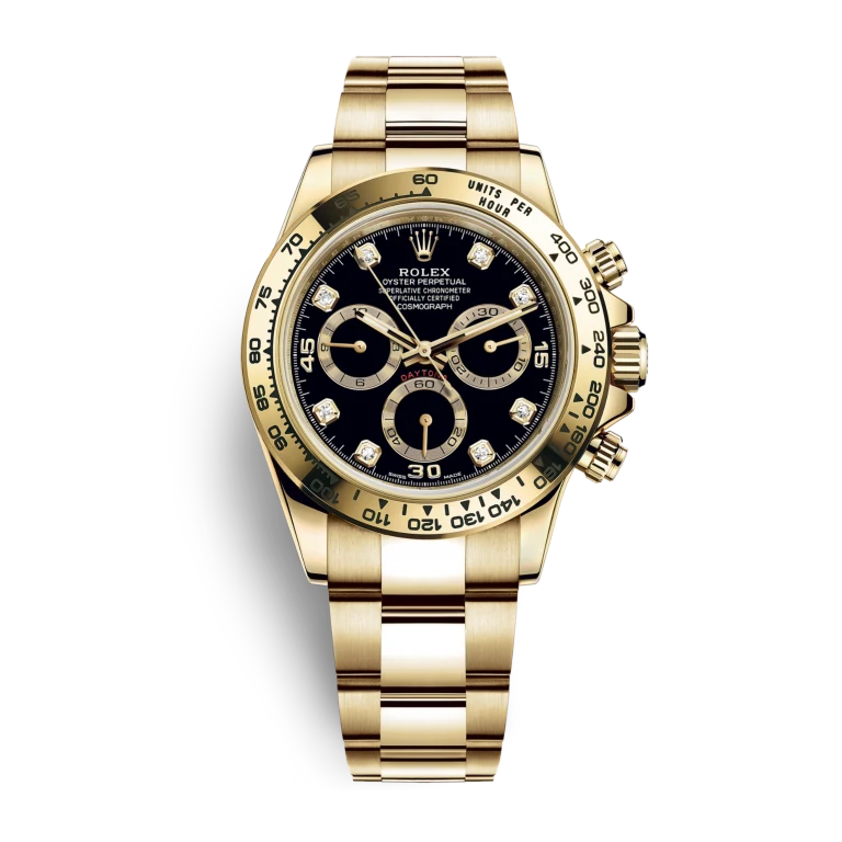 Rolex Daytona Yellow Gold Black Dial 116508-0016 Mens 40mm