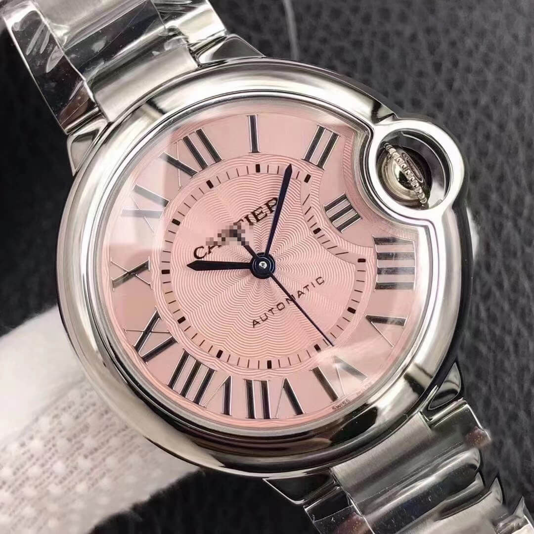 BALLON BLEU DE 33MM W6920041 V6 FACTORY STAINLESS STEEL PINK DIAL