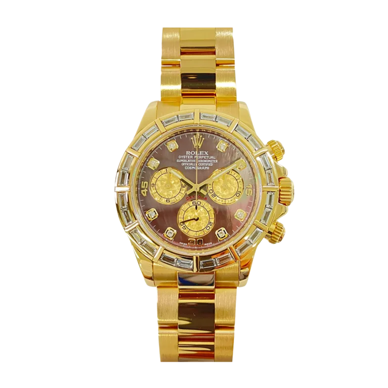 Rolex Daytona Yellow Gold Diamond Mother of Pearl Dial 116568BR 40mm