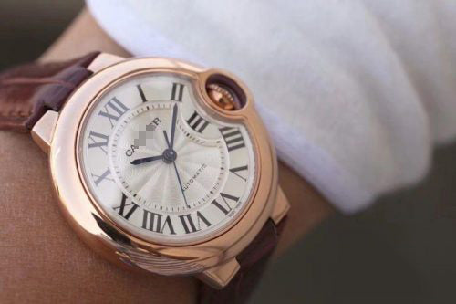 BALLON BLEU DE LADIES 33MM V6 FACTORY 18K ROSE GOLD CASE WHITE DIAL
