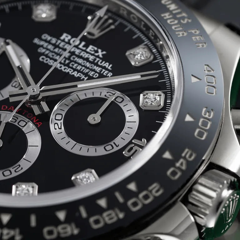 Rolex Daytona White Gold Oysterflex Black Dial 116519LN-0025 Mens 40mm