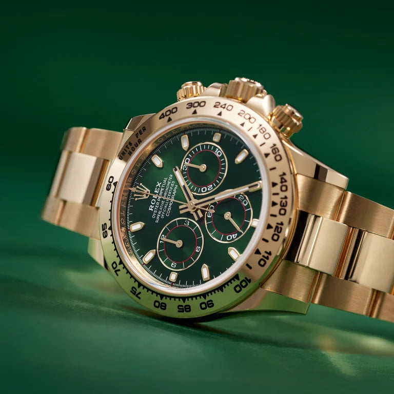 Rolex Daytona Yellow Gold Green Dial "John Mayer" 116508-0013 Mens 40mm