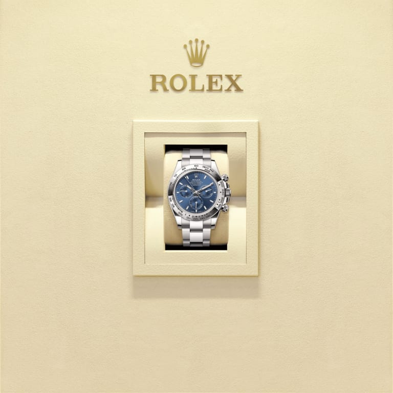Rolex Daytona  White Gold Blue Dial 126509-0005 Mens 40mm