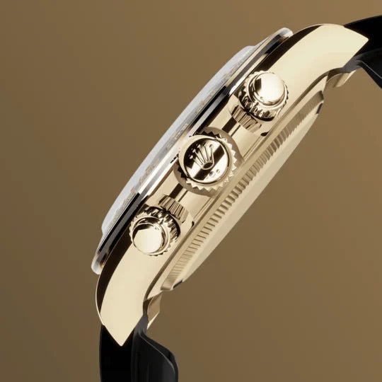 Rolex Daytona Yellow Gold Oysterflex Black Dial 126518LN-0004 Mens 40mm