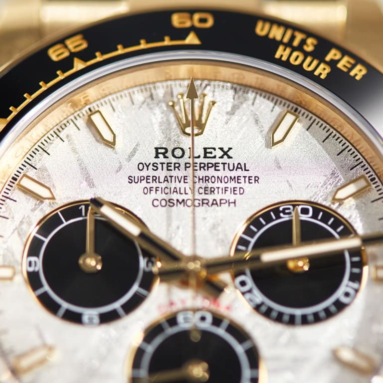 Rolex Daytona Yellow Gold Oysterflex Meteorite Dial 126518LN-0016 Mens 40mm