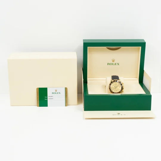 Rolex Daytona Yellow Gold Oysterflex Champagne Dial 116518LN-0042 Mens 40mm