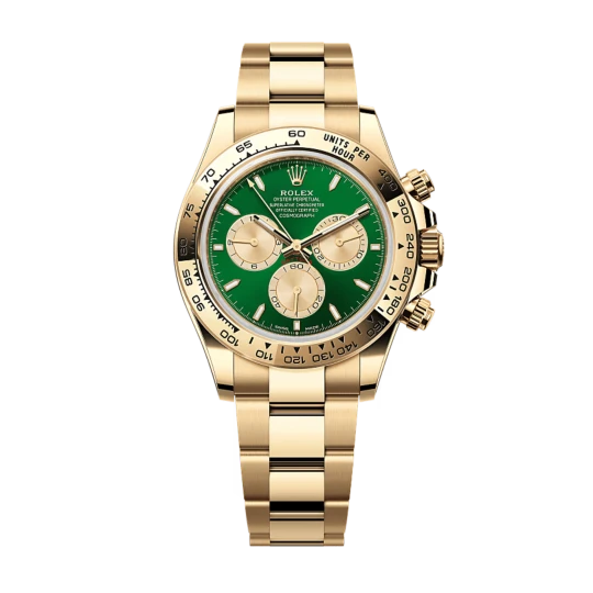 Rolex Daytona Yellow Gold Green Dial 126508-0008 Mens 40mm
