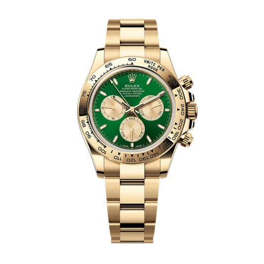 Rolex Daytona Yellow Gold Green Dial 126508-0008 Mens 40mm