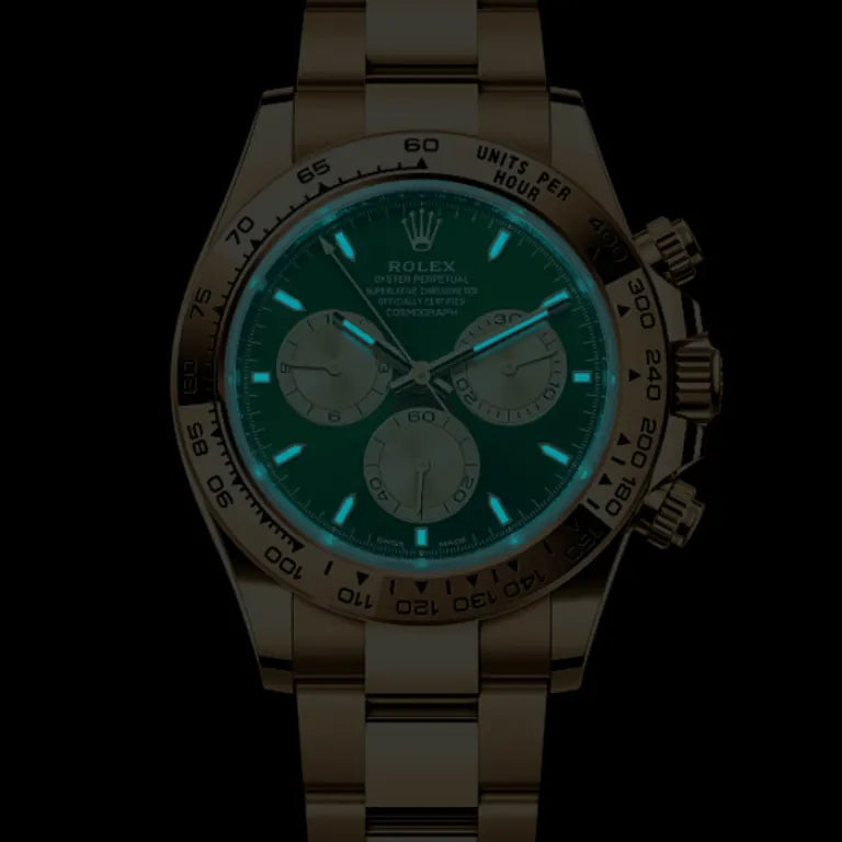 Rolex Daytona Yellow Gold Green Dial 126508-0008 Mens 40mm