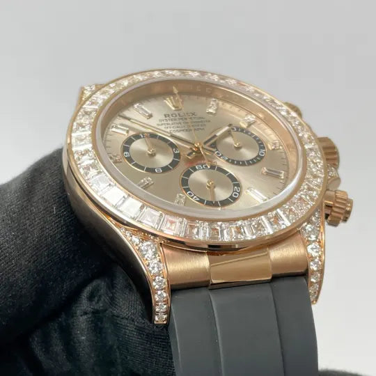 Rolex Daytona Rose Gold Diamond Pink Dial 126535TBR-0002 Mens 40mm