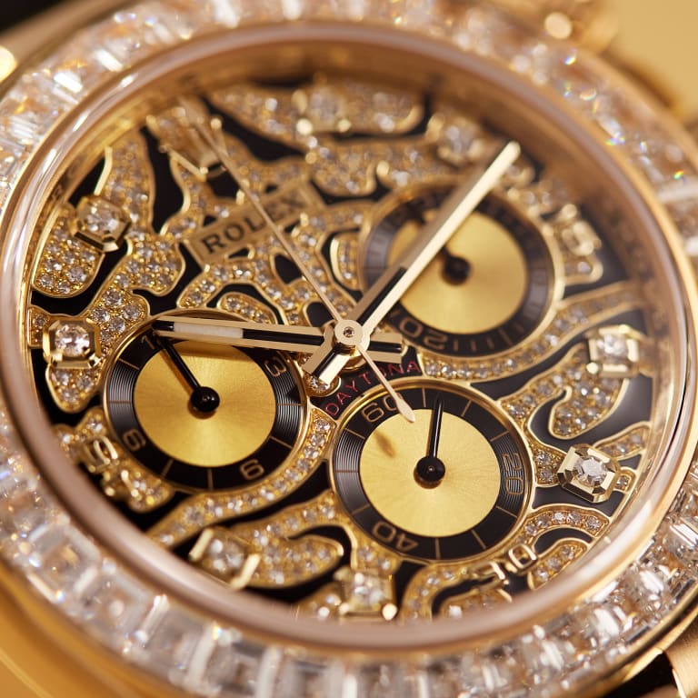 Rolex Daytona Yellow Gold  Diamond Oysterflex "Eye of the Tiger" 116588TBR-0003 Mens 40mm