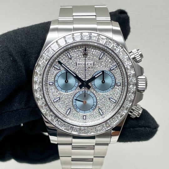 Rolex Daytona Platinum Diamond Pave Dial 126576TBR Pave Mens 40mm