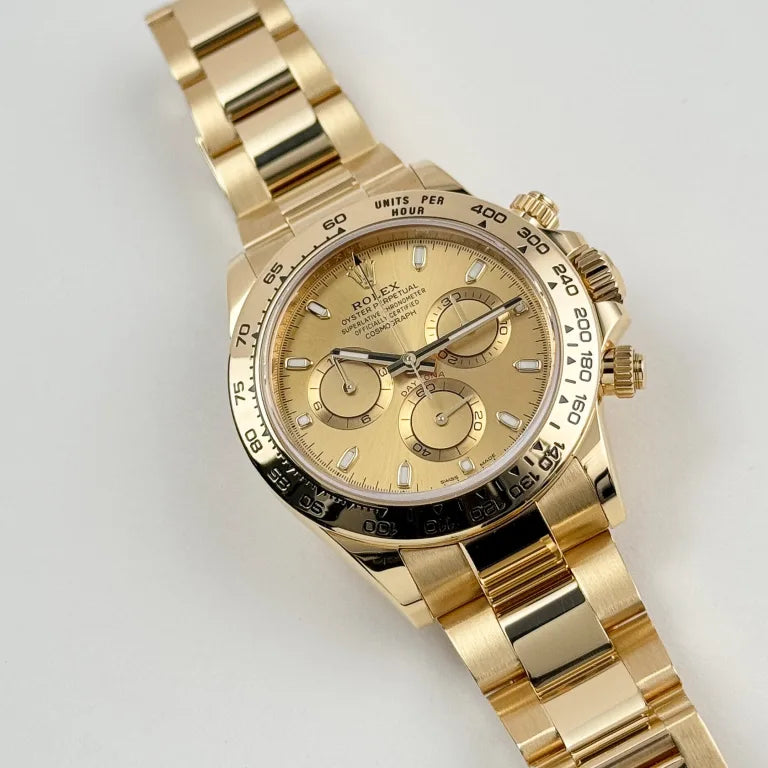 Rolex Daytona Yellow Gold Champagne Dial  116508-0003 Mens 40mm