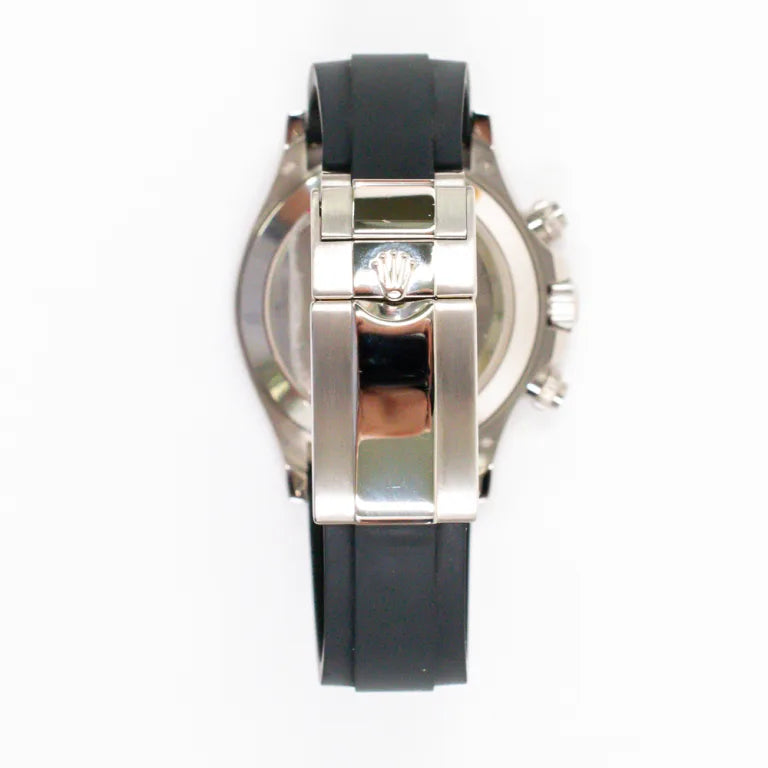 Rolex Daytona White Gold Oysterflex Silver Dial 116519LN-0024 Mens 40mm