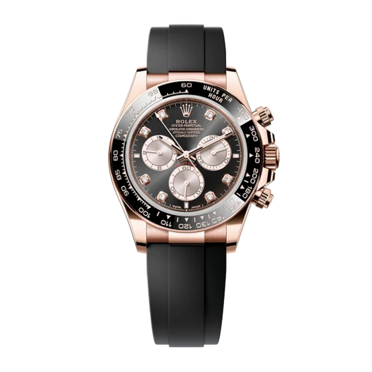 Rolex Daytona Rose Gold Oysterflex Black Dial 126515LN-0004 Mens 40mm