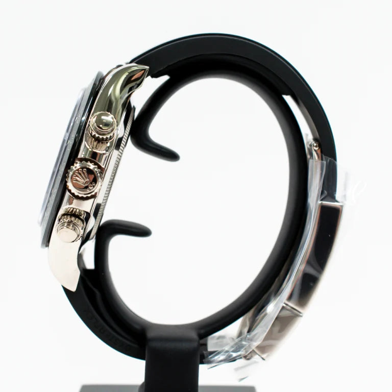 Rolex Daytona White Gold Oysterflex Silver Dial 116519LN-0024 Mens 40mm