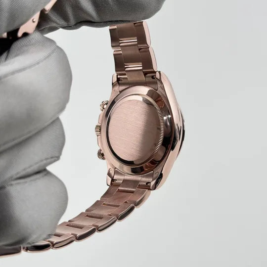 Rolex Daytona Rose Gold Baguette Pink Dial 116505-0012 Mens 40mm