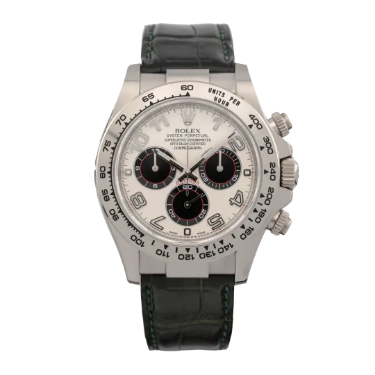 Rolex Daytona White Gold Silver Panda Racing Dial 116519
