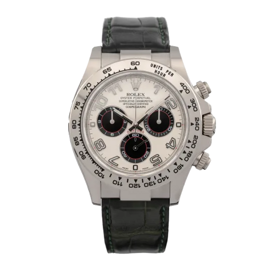 Rolex Daytona White Gold Silver Panda Racing Dial 116519