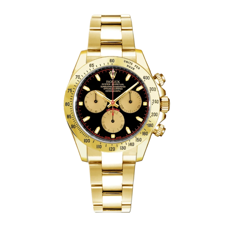 Rolex Daytona Yellow Gold Black Dial 116528-0036 Mens 40mm