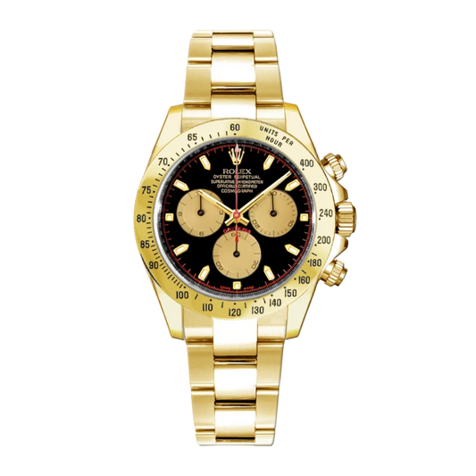 Rolex Daytona Yellow Gold Black Dial 116528-0036 Mens 40mm