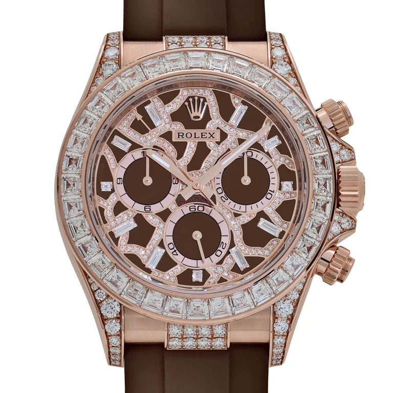Rolex Daytona "Giraffe" Rose Gold Diamond Brown Pave Dial 126555TBR "Giraffe"40mm