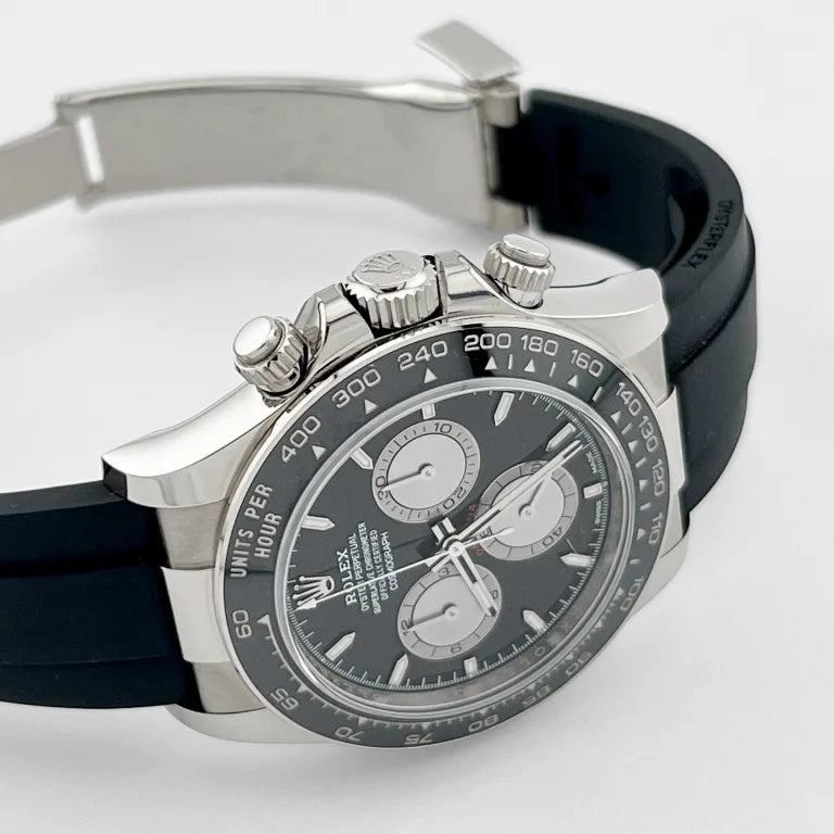 Rolex Daytona  White Gold Oysterflex Black Dial 126519LN-0002 Mens 40mm
