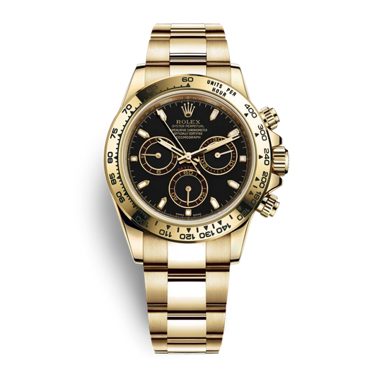 Rolex Daytona Yellow Gold Black Dial 116508-0004 Mens 40mm