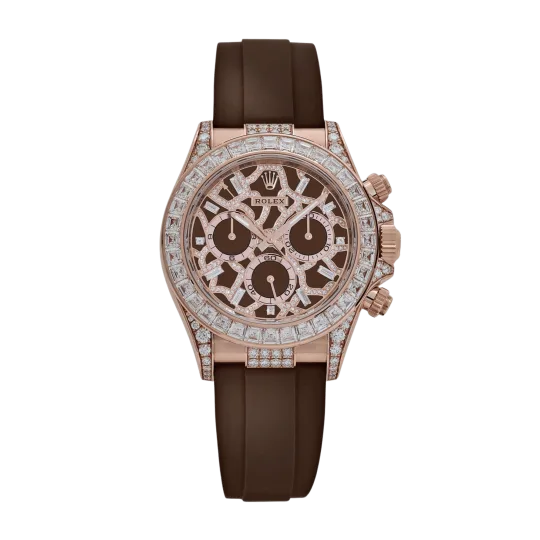 Rolex Daytona "Giraffe" Rose Gold Diamond Brown Pave Dial 126555TBR "Giraffe"40mm