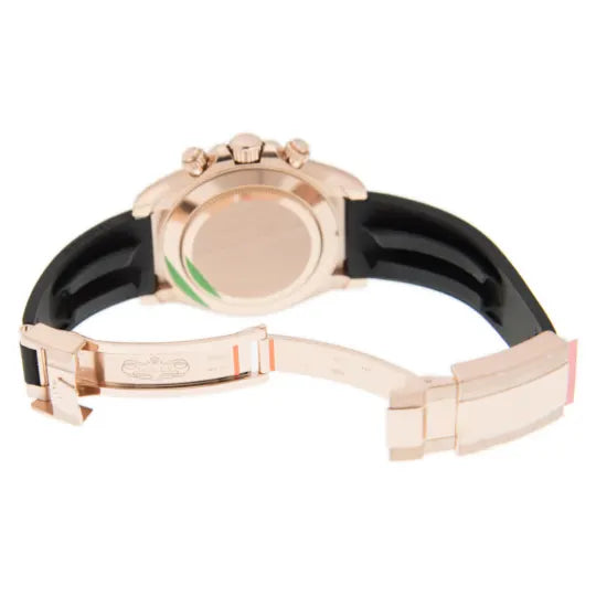 Rolex Daytona Rose Gold Oysterflex Black Dial 116515LN-0017 Mens 40mm